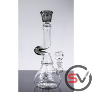 ZIG ZAG GLASS WATER PIPE  10inch